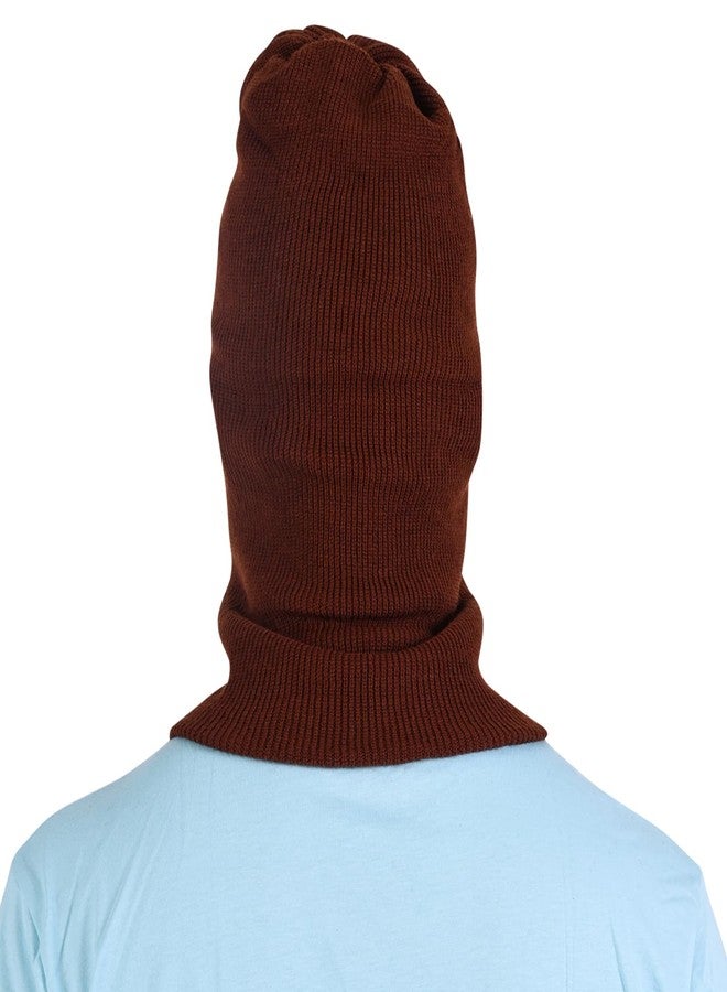 Queen Style Full-Face Men's Monkey Cap for Cold Weather - Single Pack (in, Alpha, Free Size, Standard, Brown) - Image 5