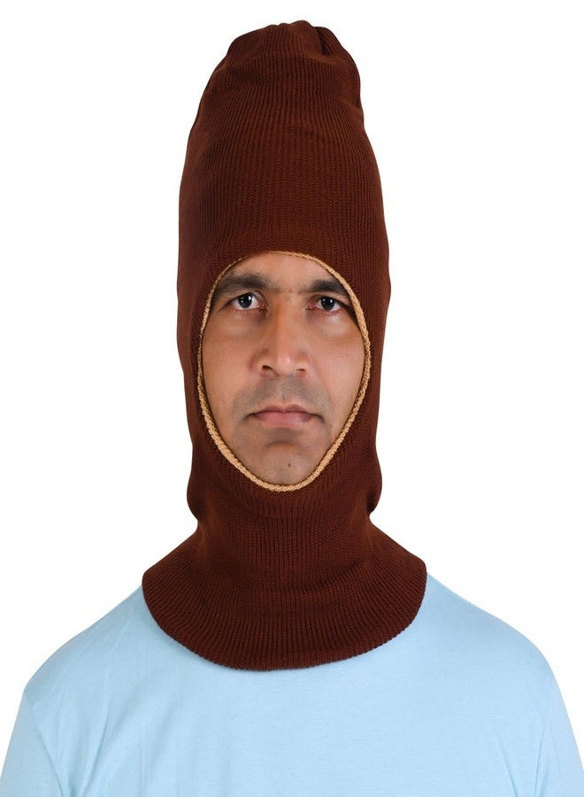 Queen Style Full-Face Men's Monkey Cap for Cold Weather - Single Pack (in, Alpha, Free Size, Standard, Brown) - Image 1