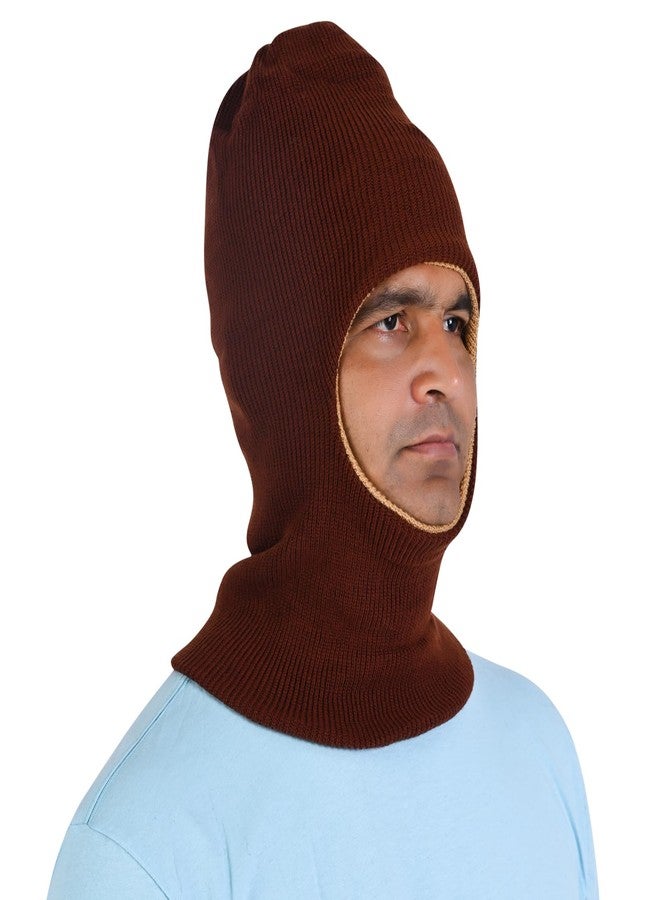 Queen Style Full-Face Men's Monkey Cap for Cold Weather - Single Pack (in, Alpha, Free Size, Standard, Brown) - Image 3