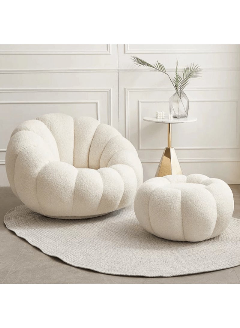 مردود السعودية كنبة مقعد واحد مقاس 85 × 85 × 90 سم مع بوف مقاس 70 × 70 × 55 سم (عرض × عُمق × ارتفاع) - كود MS_ID_1PSF_00244