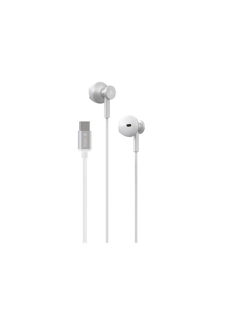 Devia HP68S Smart Series M1 Wired Earphone (Type-C Digital) - White - Image 3