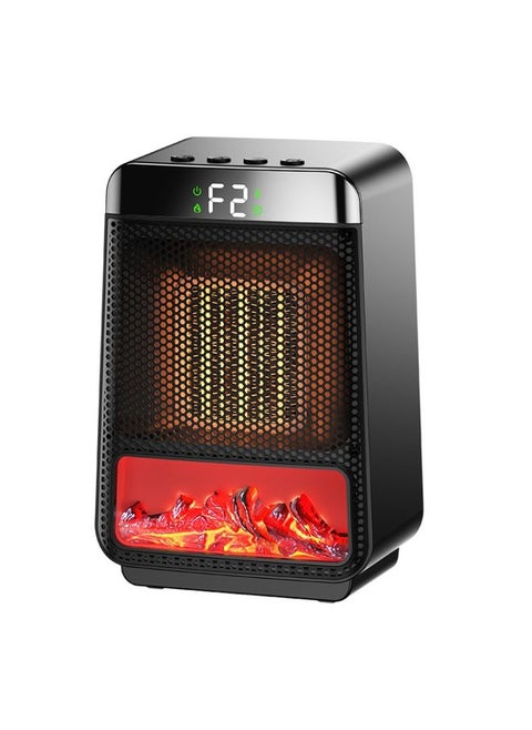 E03 Desktop PTC Heater Dynamic Flame Light Warmer US Plug