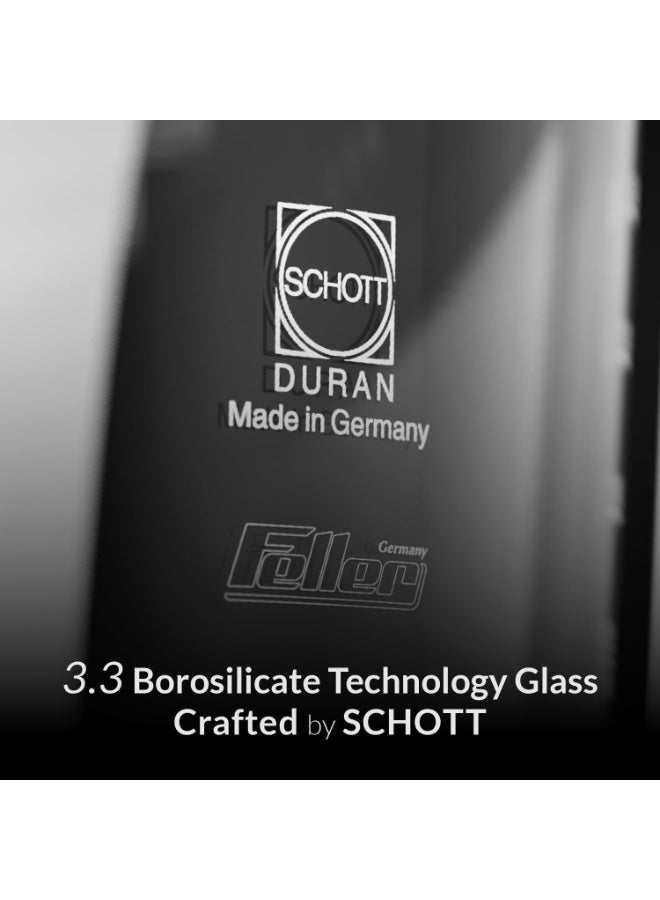 Feller Electric Glass Samovar Teamaker,German Schott Glass,3L Samovar+1L Teapot,2000W, Anti-Drip Valve+Water Flow Stabilizer, Digital Display - Image 4