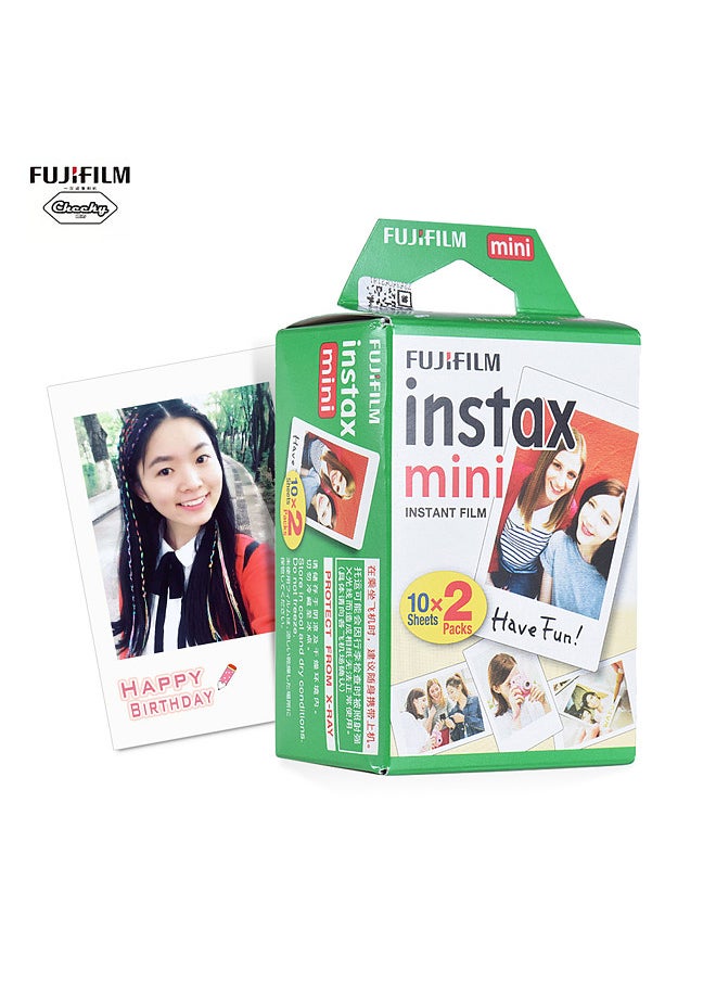 FUJIFILM Fujifilm Instax Mini 20 Sheets White Film Photo Paper Snapshot Album Instant Print for Fujifilm Instax Mini 7s/8/25/70/90/9/11  - Image 5