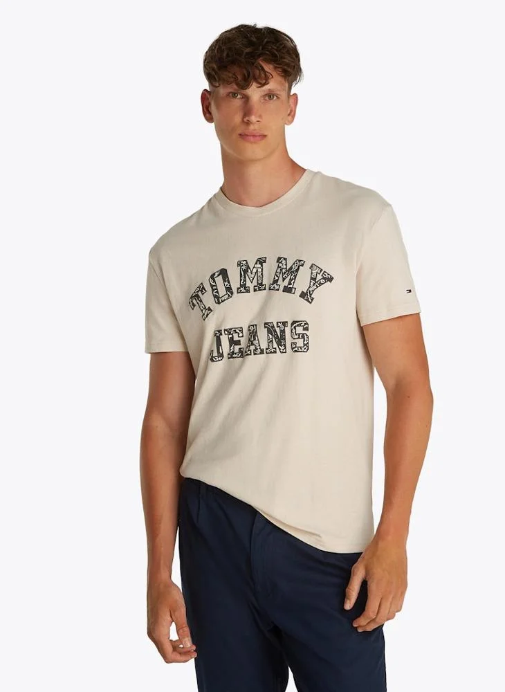 TOMMY JEANS Paisley College  Crew Neck T-Shirt