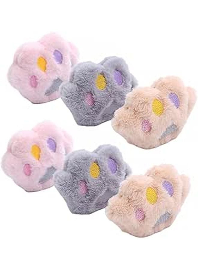 6Pcs Plush Cat Chew Toys with Cartoon Design for Active Play Exercise and Natural Instincts - Image 1