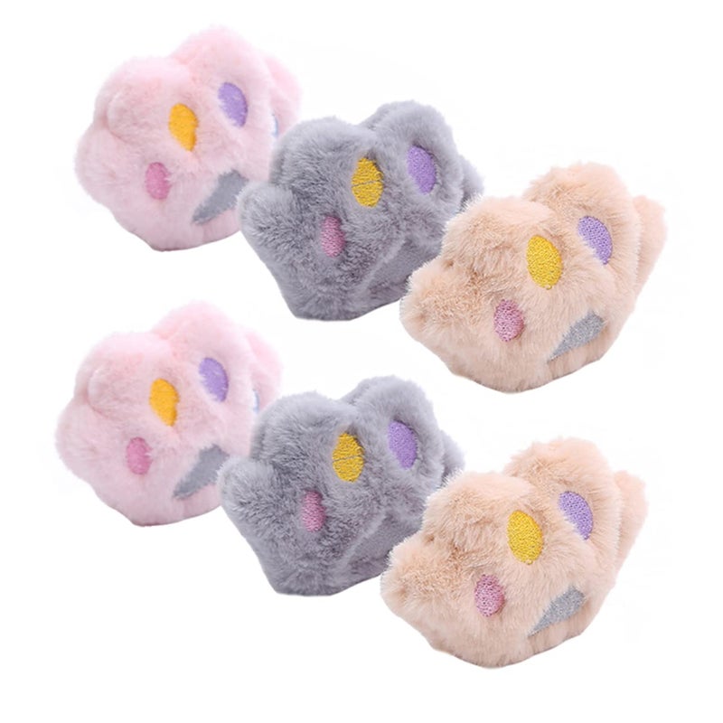 6Pcs Plush Cat Chew Toys with Cartoon Design for Active Play Exercise and Natural Instincts - Image 2