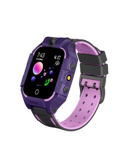Generic Five-generation Q12 Waterproof Q12B Life Waterproof Children's Smart Positioning Phone Watch Gift Direct Sales-Color:Q19B English Life Waterproof (purple) Multi-language  - Image 1