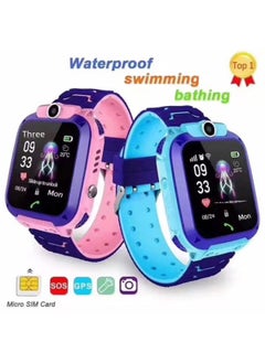 Generic Five-generation Q12 Waterproof Q12B Life Waterproof Children's Smart Positioning Phone Watch Gift Direct Sales-Color:Q19B English Life Waterproof (purple) Multi-language  - Image 2