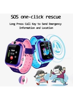 Generic Five-generation Q12 Waterproof Q12B Life Waterproof Children's Smart Positioning Phone Watch Gift Direct Sales-Color:Q19B English Life Waterproof (purple) Multi-language  - Image 3