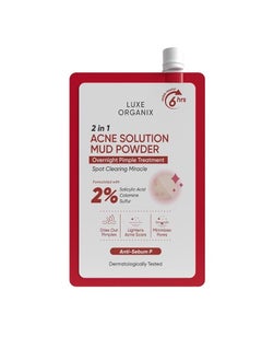 LUXE ORGANIX Luxe Organix 2in1 Acne Solution Mud Powder Overnight Pimple Treatment 9g  - Image 1