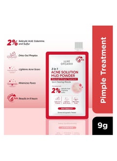 LUXE ORGANIX Luxe Organix 2in1 Acne Solution Mud Powder Overnight Pimple Treatment 9g  - Image 2