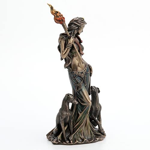 Veronese Design 9 14 Inch Tall Hecate Greek Goddess of Magic with Her Hounds Cold Cast Bronzed Resin Sculpture Fantasy Figurine Home Decor Collectible - Image 3