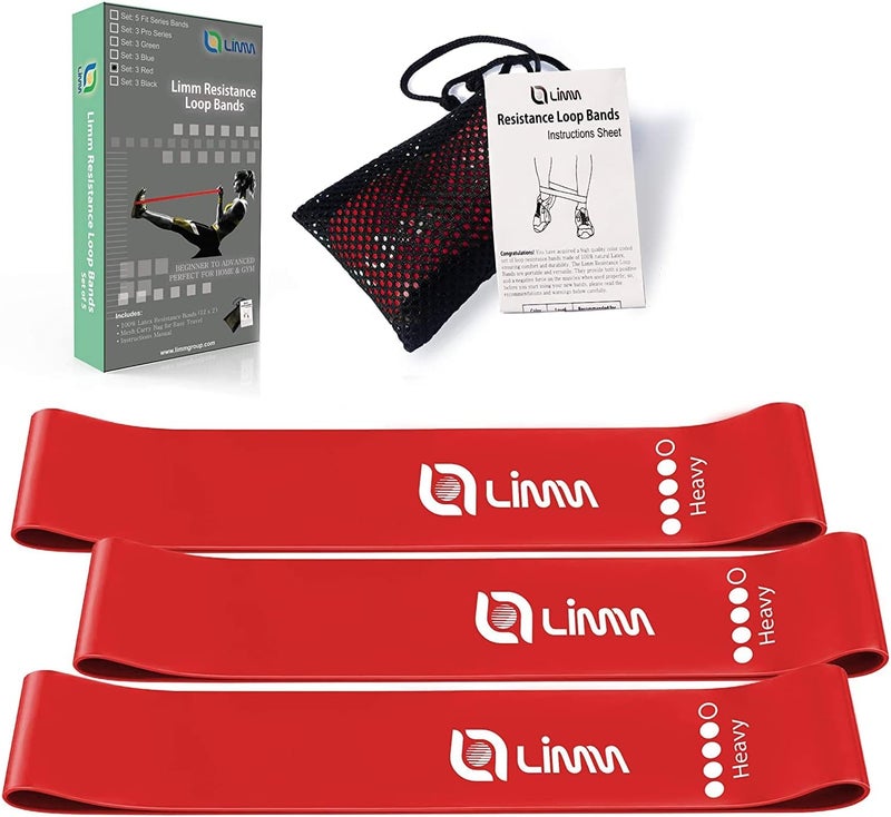 Limm Fittest Pro by Resistance Bands for Legs and Butt, Fabric Exercise Loop Bands Yoga, Pilates, Rehab, Fitness and Home Workout, Strength Bands for Booty - Image 1
