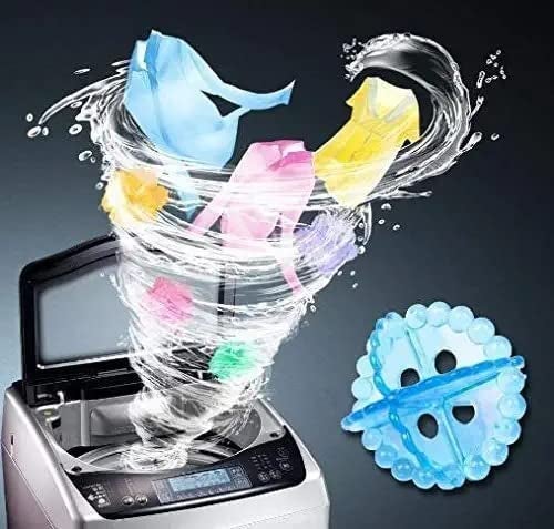 OTIPORTER OTIPORTER 2 Pcs Washing Machine Hair Filter Cleaning Mesh Bag 4 Pcs Silicone Washing Machine Laundry Balls Dryer Laundry Ball Laundry Balls Washing Ball Tangle Free Cleaning Power Washer Balls - Image 4