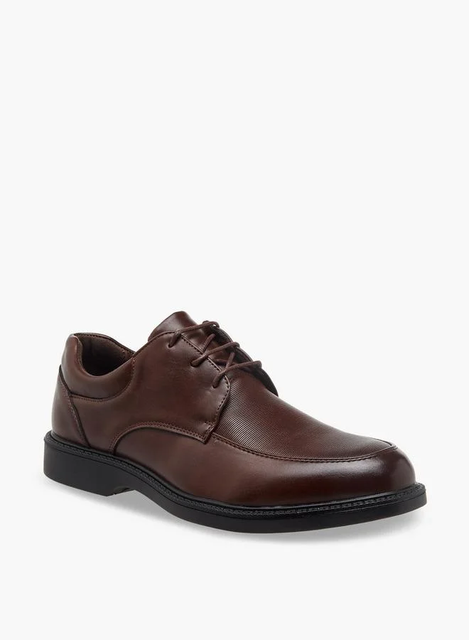 LBL By Shoexpress Men Ribbed Lace-Up Derby Shoes