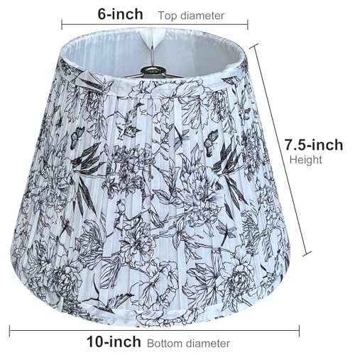 TooToo Star TOOTO STAR Small Pleated Lamp Shade 6x10x75inch Print Lamp Shade for Table Lamps Floor Lamps and Pendant Lamps Spider Fitter - Image 3