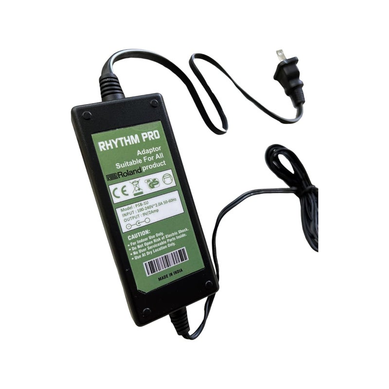 RHYTHM PRO محول طاقة بديل بوس/رولاند 9 فولت / 200 مللي أمبير محول تيار متردد PSA-230ES، PSA-230S، PSA-240 للدواليب المختارة (النماذج المذكورة أدناه) - Image 1