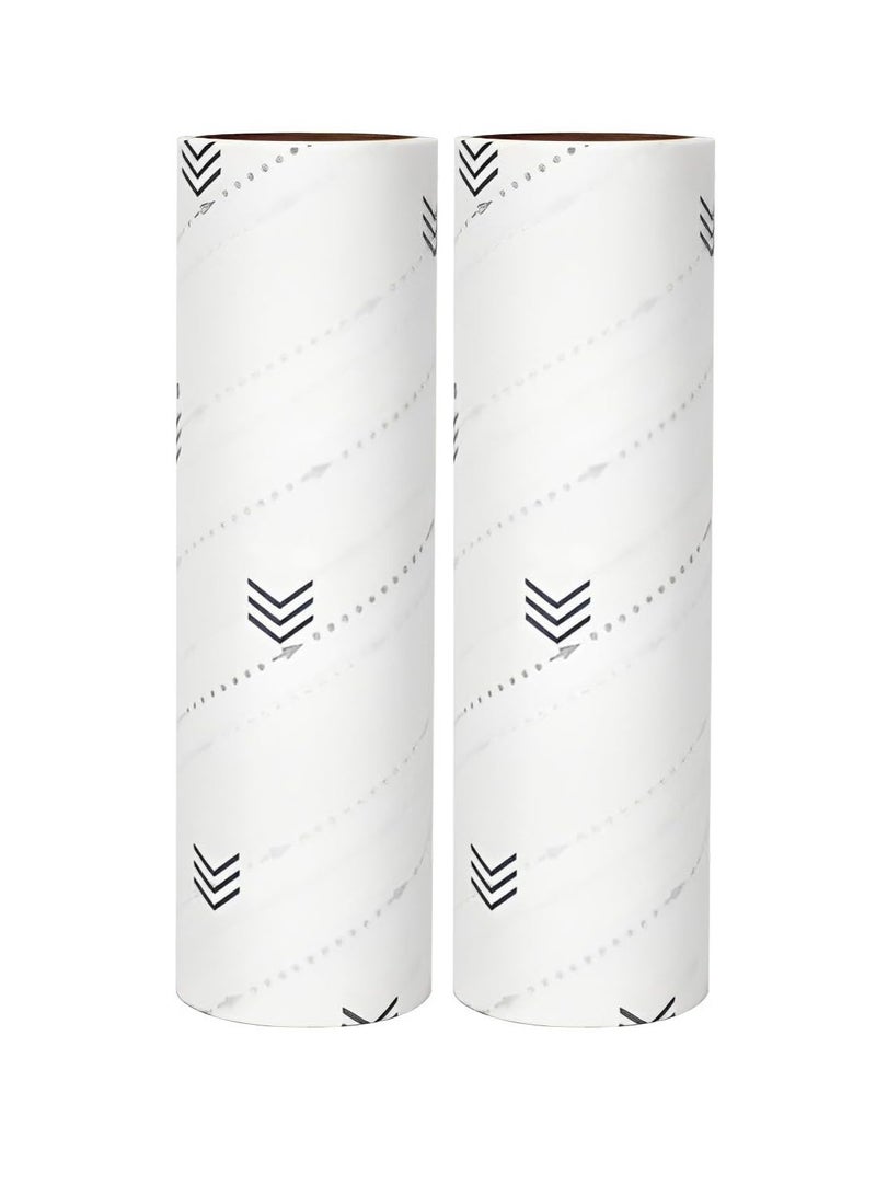 Floor Lint Roller with 2 Refills | 9.45" Extra Wide & Ultra Sticky | Long Handle Pet Hair Remover for Carpet, Couch, Bed & Hard Floors | Large-Surface Lint Remover Tool(White Replacement core 2 volumes) - Image 1