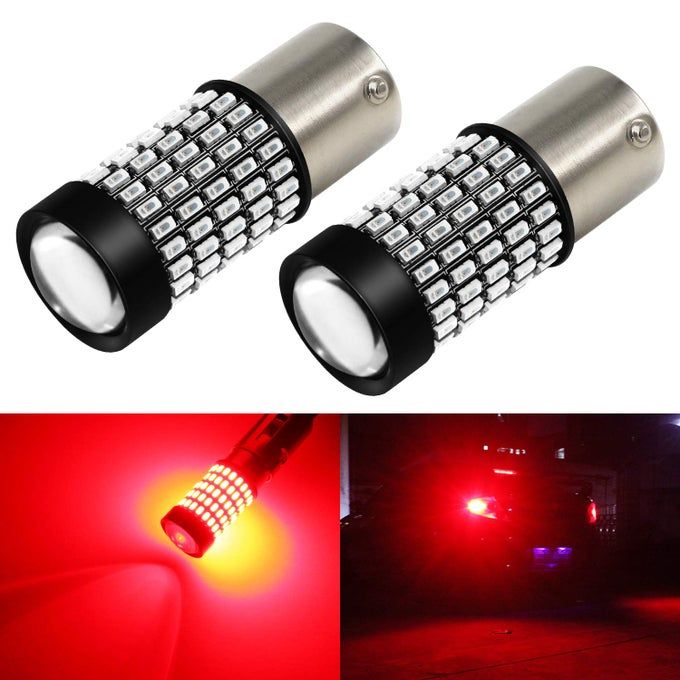1156 Led Red Brake Stop Light Bulbs 2800 Lumens Super Bright 3014 103Smd Ba15S 1003 1156 7506 Led Bulb With Projector For Turn Signal Brake Tail Lights