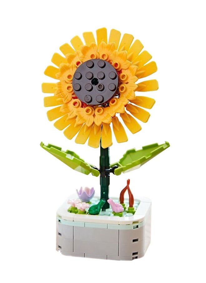 FLOWER - Flower Bouquet Building Blocks, Flower Artificial Flower Toy, Decorative Home Accessories, Gift for Him and Her, Flower Collection for Adults Kids Girls Ages 7+(Sunflower) - Image 1