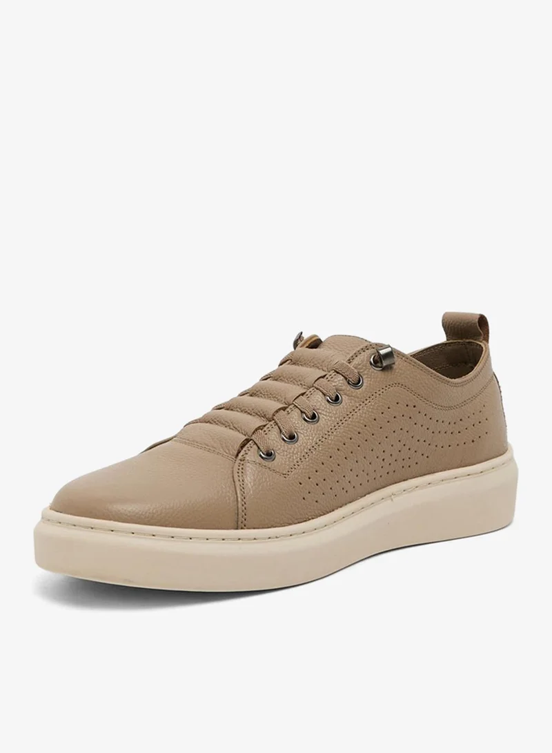 Hush Puppies  Hush Puppies Mens HPM-ROJAK3-BEIGE Casual Lace Up Perforated Sneaker , Beige for Men | Best Price UAE