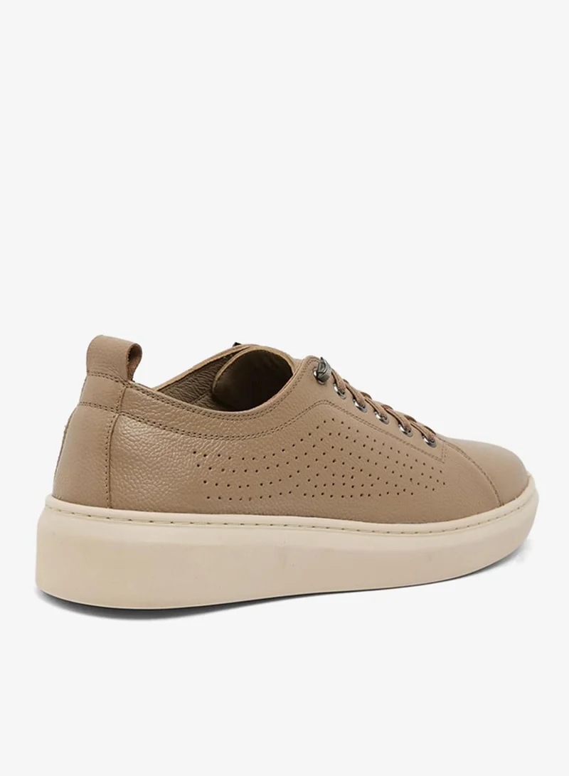 Hush Puppies  Hush Puppies Mens HPM-ROJAK3-BEIGE Casual Lace Up Perforated Sneaker , Beige for Men | Best Price UAE