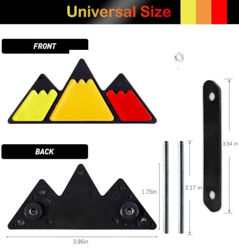 zougon Tri-Color Grille Badge Emblem Decoration Fit for Tacoma 4Runner Tundra Sequoia Rav4 Highlander Accessories Car Truck Label - Image 2