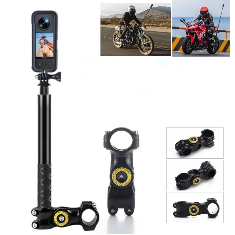 SHOPEE 44inch Motorcycle Bike Camera Bracket Leg Guard Handlebar Mount Selfie Stick Monopod Pole for Insta360 ONE X3/X2, ACE PRO, Hero 13/12/11/10 & Other Cameras/Stable Shooting for Action Cameras - Image 5