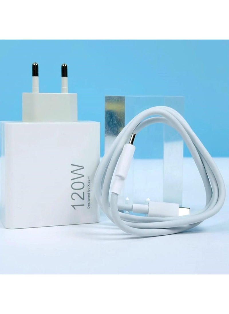 Xiaomi 120W GaN USB-C Fast Charger with Type-C Cable – Ultra-Fast Charging Solution