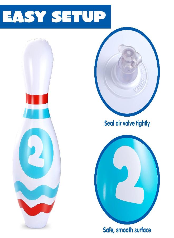 JOYIN Giant Inflatable Bowling Set for Kids and Adults, Christmas Birthday Party Games, Kids Education Motor Skills Toys - Image 5