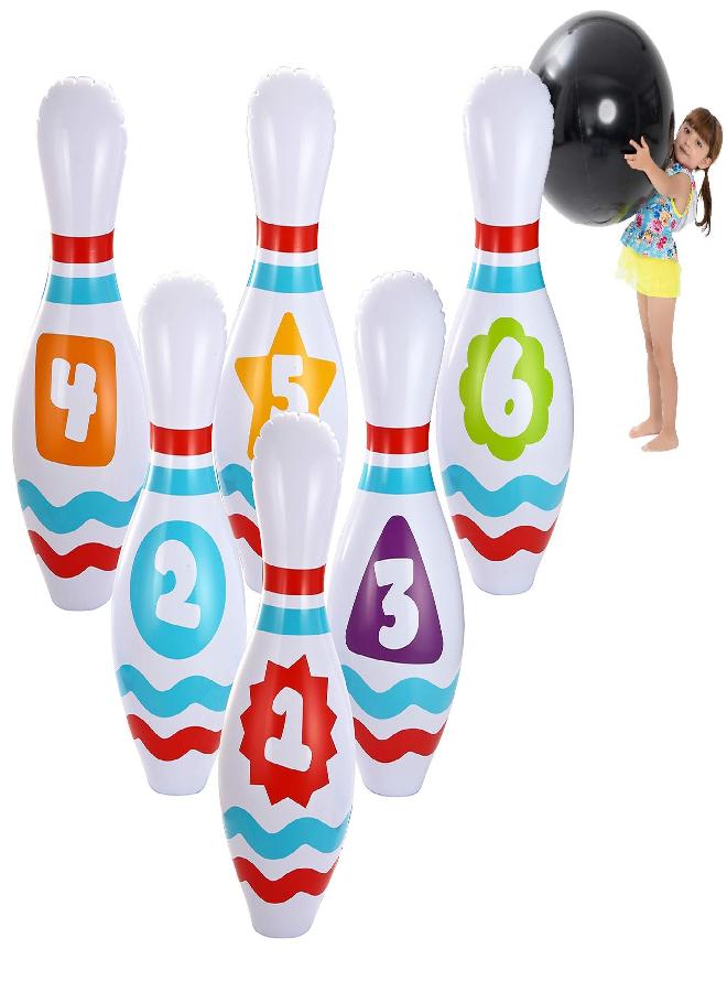 JOYIN Giant Inflatable Bowling Set for Kids and Adults, Christmas Birthday Party Games, Kids Education Motor Skills Toys - Image 1