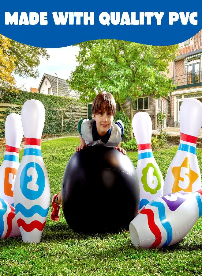 JOYIN Giant Inflatable Bowling Set for Kids and Adults, Christmas Birthday Party Games, Kids Education Motor Skills Toys - Image 4