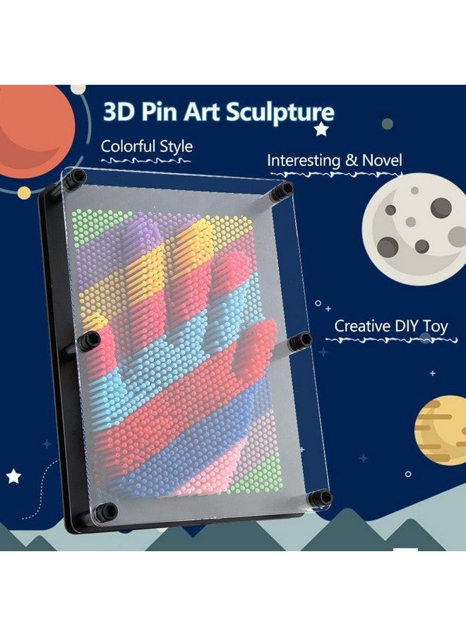 Voluxe Pin Art Board, Pin Art Toy, Art Toy 3D Pin Art Great Tactile For Office Home, Black Large - Image 5