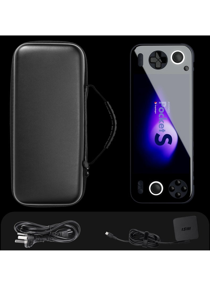 عام "حافظة سفر لجهاز AYANEO Pocket S | مصنوعة من مادة EVA الجلدية المقاومة للماء والصدمات | بتصميم حماية مُجزّء + خفيف الحمل للسفر" - Image 4