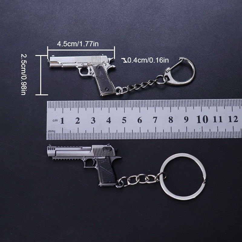 Mini chicken P90 UZI P18C MG3 1911 alloy keychain metal model toy - Image 5