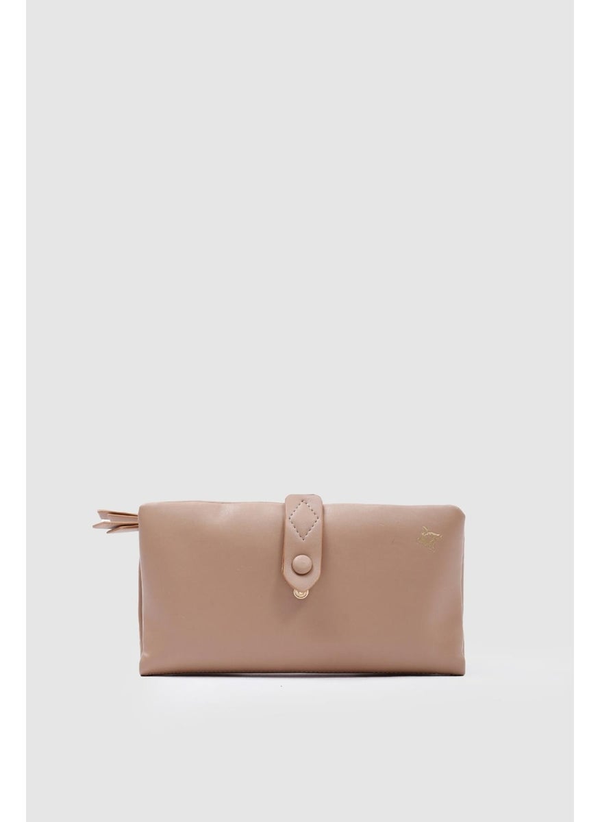 Shule Bags Soft Leather Portfolio Wallet Mary Beige  - Image 1
