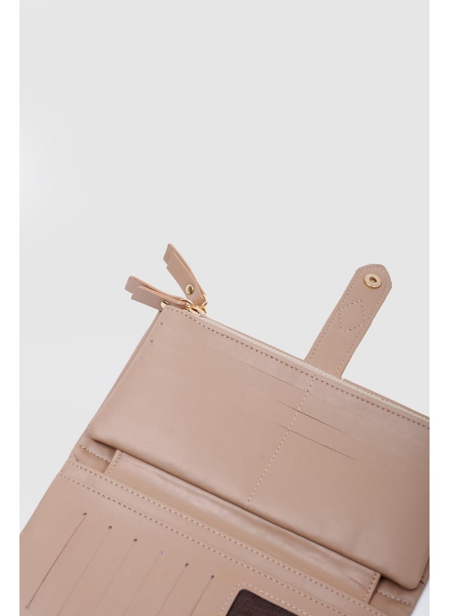 Shule Bags Soft Leather Portfolio Wallet Mary Beige  - Image 2