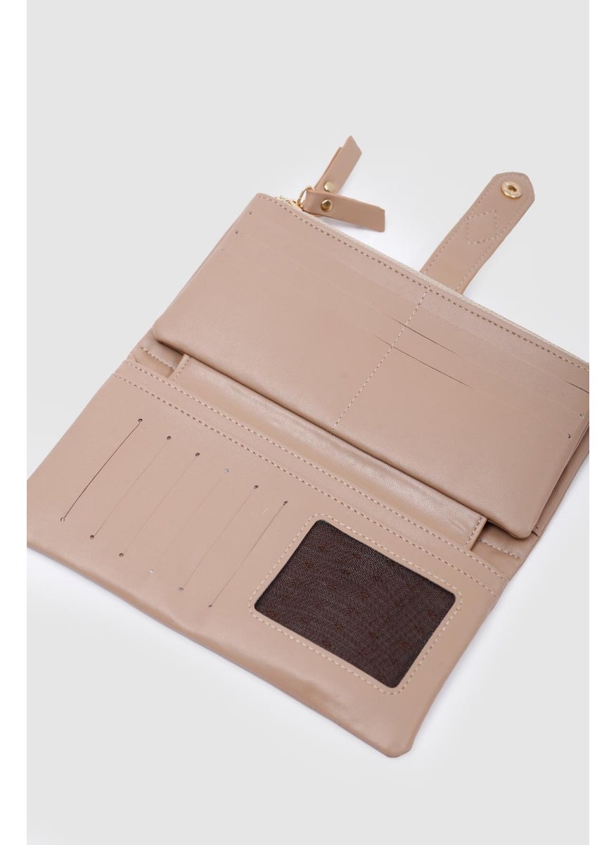 Shule Bags Soft Leather Portfolio Wallet Mary Beige  - Image 4