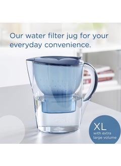 BRITA BRITA Marella XL German Made Water Filter Jug 3.5 L Blue | Powerful Filtration with MicroFlow Technology | Activated Micro Carbon Pearls for Fresh and Enriched Taste of Water  - Image 2