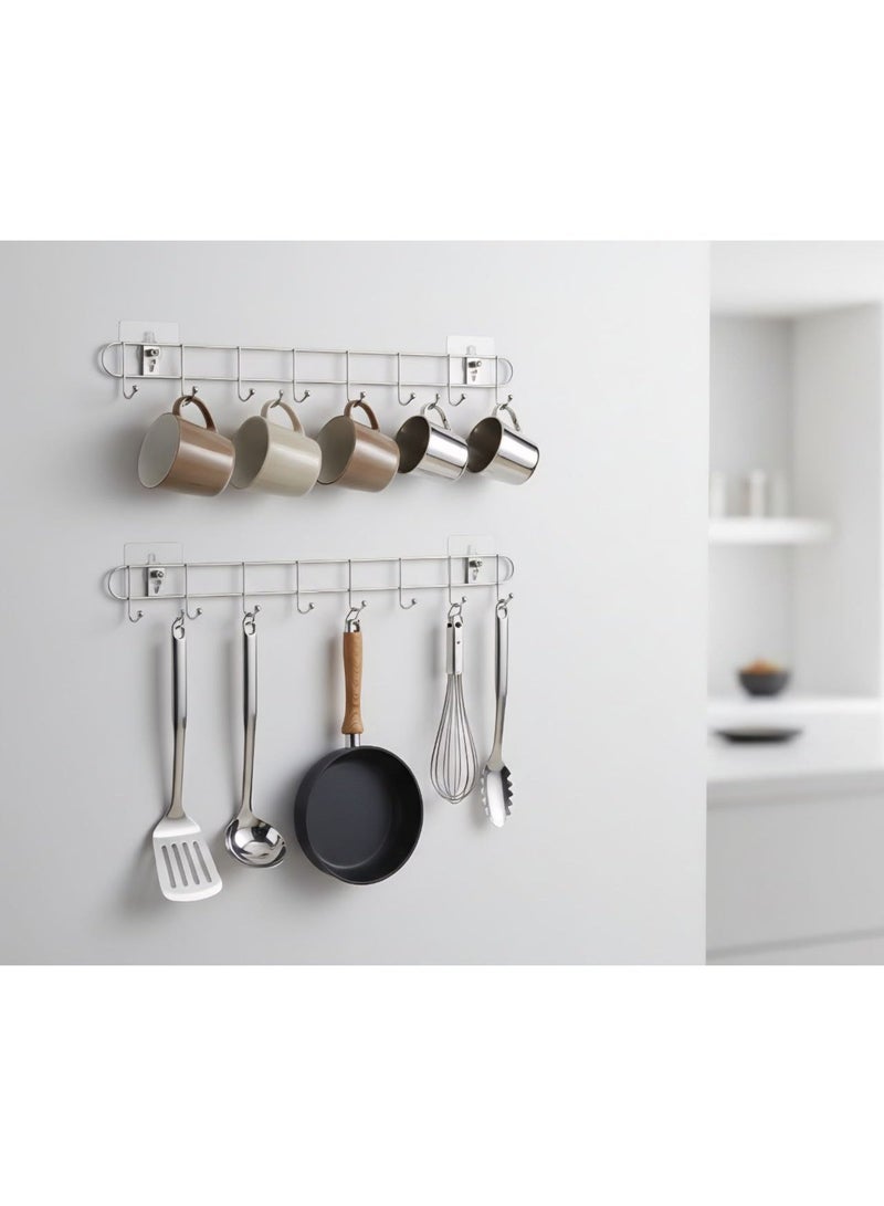 (2 PCS) Multi prepose Hanger for Kitchen, Door and Bathroom with doble face to fix it - Image 2