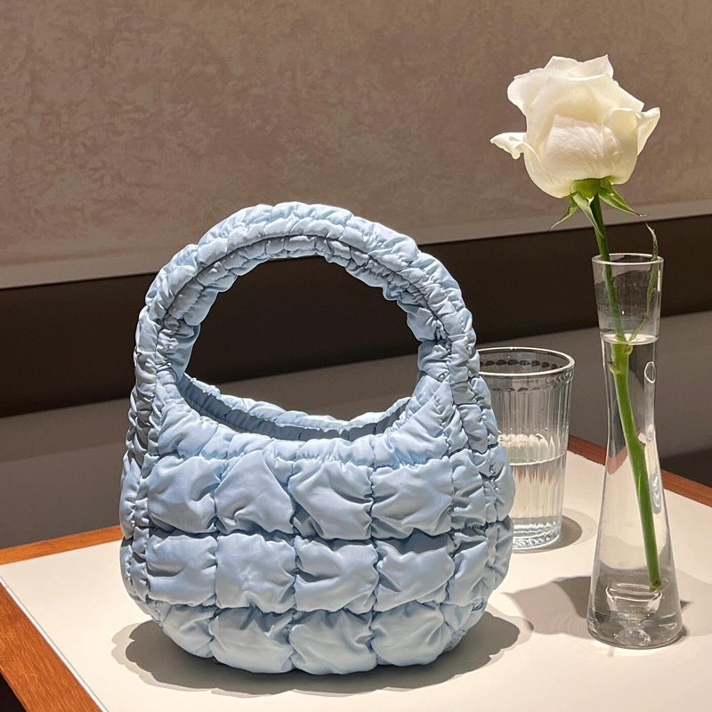 OULAILI Korean Fashion Women's PU Quilted Bucket Bag - Image 2