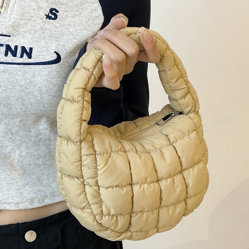 OULAILI Korean Fashion Women's PU Quilted Bucket Bag - Image 4