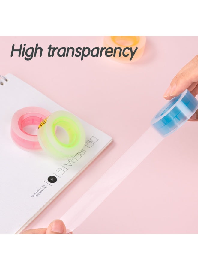 Deli EA689 Color Core Office Tape – 18mm x 30y, 38μm, Transparent, Hand-Tearable, Easy to Use, Colorful Glue Core(8pcs/Roll) - Image 3