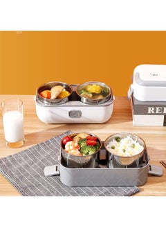 Arabest Portable Food Warmer Household 2-Layer Steamer Lunch Box with Stainless Steel Bowl, 2000ml Lunch Box  - Image 5