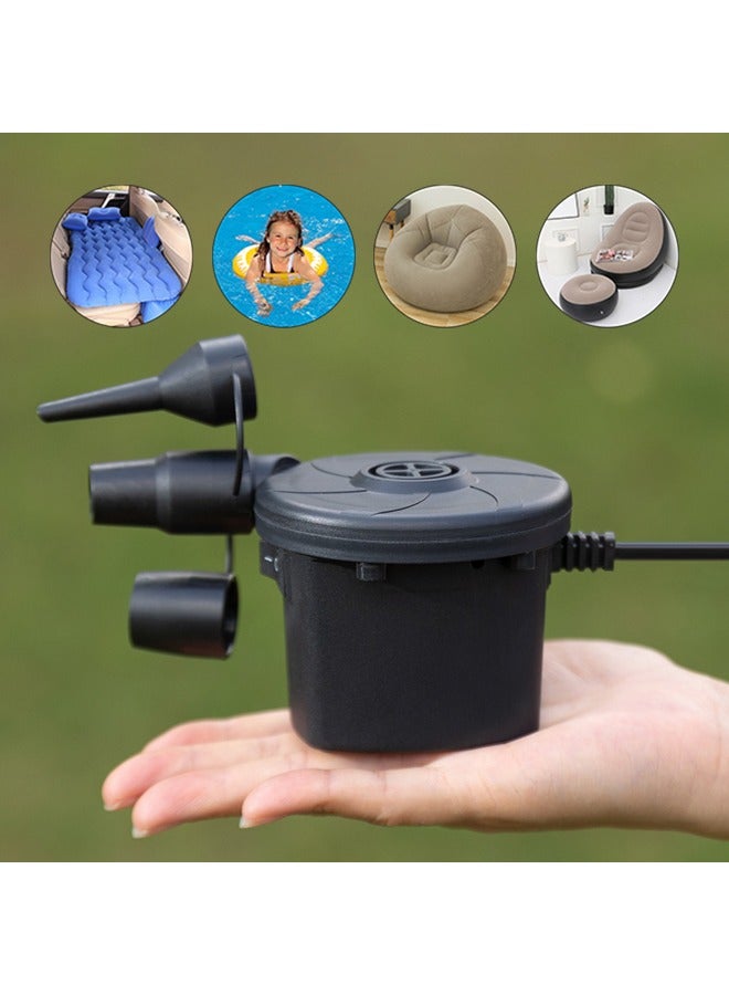 Generic Portable Electric Air Pump 2in1 Electric Blower Swimming Ring Inflator Suction Pump Fast Inflatable Rechargeable 3 Replacement Ports Suitable For Camping Home Playground  - Image 1