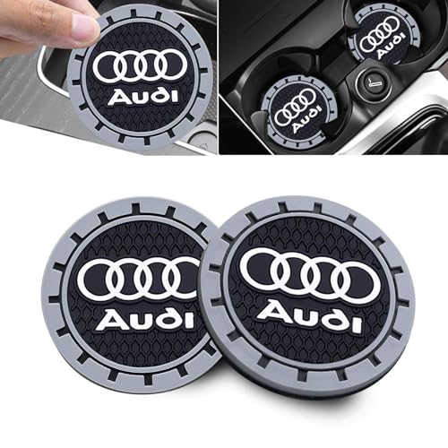 TACOMA Car Cup Holder Coaster for Audi Recessed Silicone Cupholder Coaster Interior Accessories 275IN 2Pack - Image 1