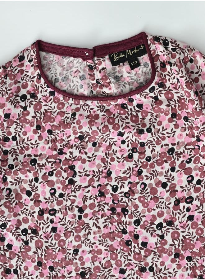 BELLA MODA All-Over Floral Print Round Neck Top & Trousers Co-Ord Sets by Styli  - Image 3
