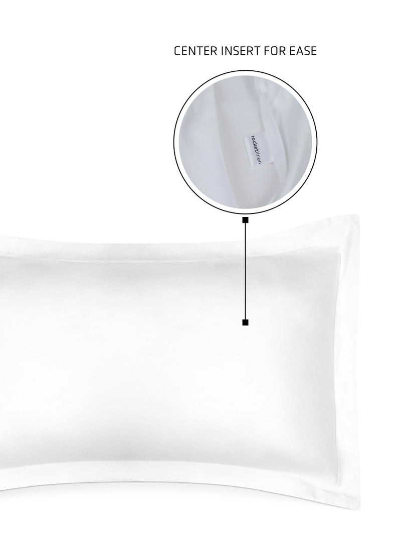 rocketlinen King Duvet Cover 400 Thread Count Pure Cotton with 2 Pillow Shams - Image 3