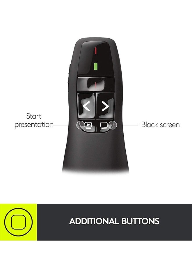 SUNDAREE - Wireless Presenter Black, Clicker for Laptop Presentations Remote, USB Wireless Presenter Remote, Power Point Remote Clicker for Computer/ Mac/ PPT/ Google Slide Advancer - Image 1